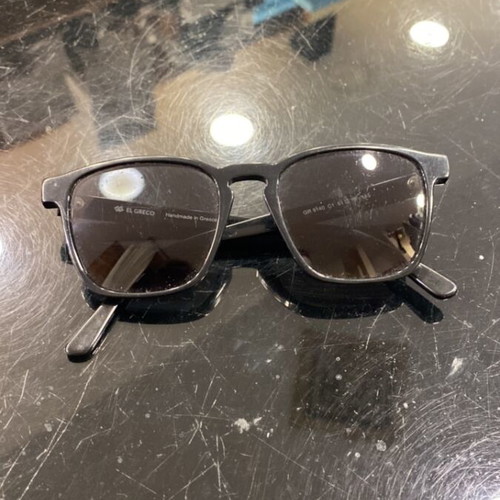 El Greco sunglasses used, black with worn lens