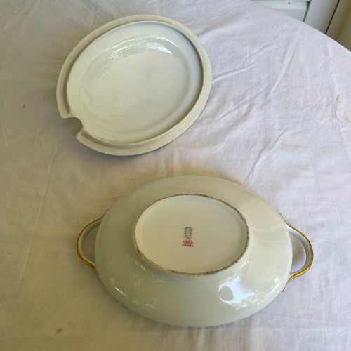 Wm Guerin Limoges oval soup tureen used antique