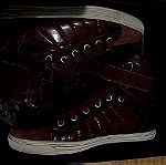  dsquared sneakers leather Μπορντό