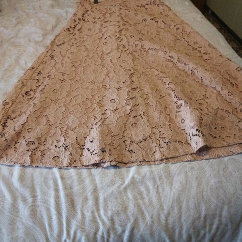 Zara skirt new, pink lace, medium size
