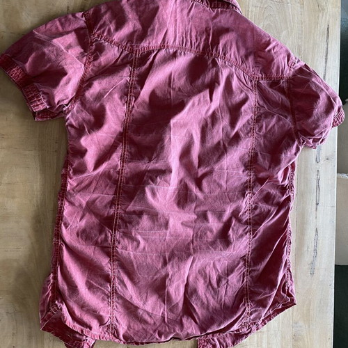 Rick Owens men's shirt short sleeve pink red like new, size L