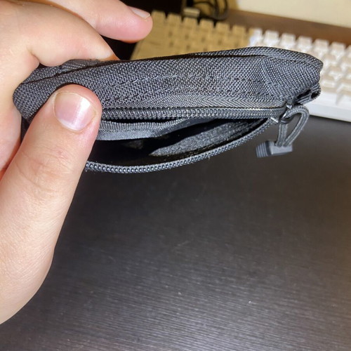 EDC Mini Pouch Pocket Organizer 11x13cm like new, black