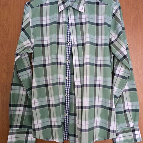 Abiente Premium Plaid Shirt like new, size S, green