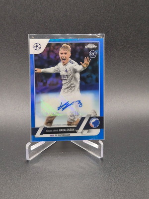 2022-23 Topps Chrome Blue Refractor Hakon Arnar Haraldsson Rookie Auto RC μεταχειρισμένο