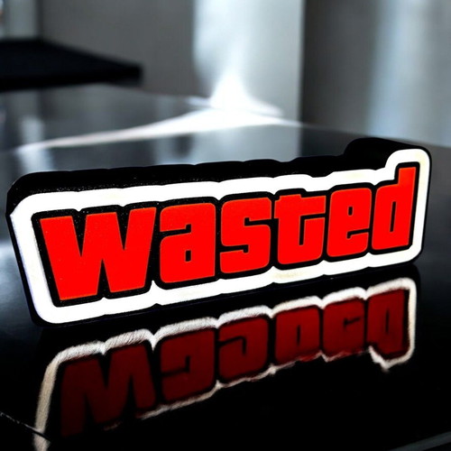 Grand Theft Auto WASTED LED lamp new, collectible item