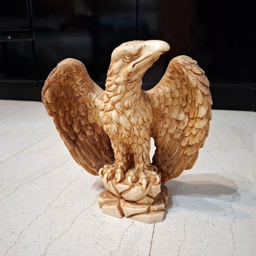 Eagle statue figure vintage, used, stone-like material