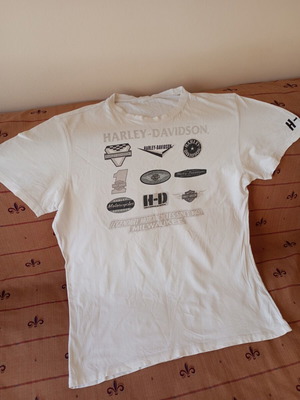 Harley Davidson T-shirt XXL used, white, faded front