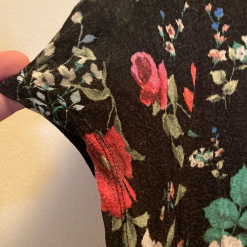 Bershka floral dress, size M, black multicolor