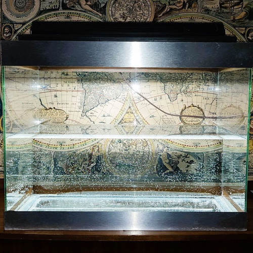 Marina Aquarium Set used with stand, lighting, bowl, and decoration