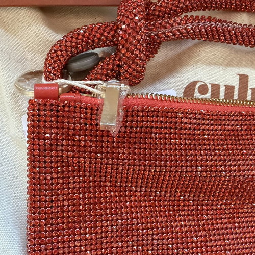 Cult Gaia Hera Nano shoulder bag new, red with crystals