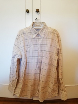 Plaid shirt Enrico Coveri like new, size XL, beige multicolor