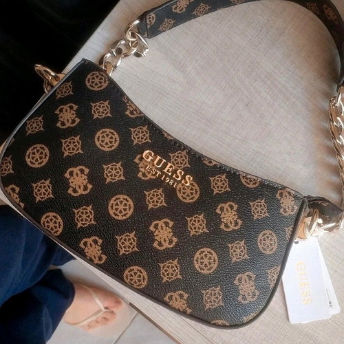 Guess shoulder bag new, brown leather
