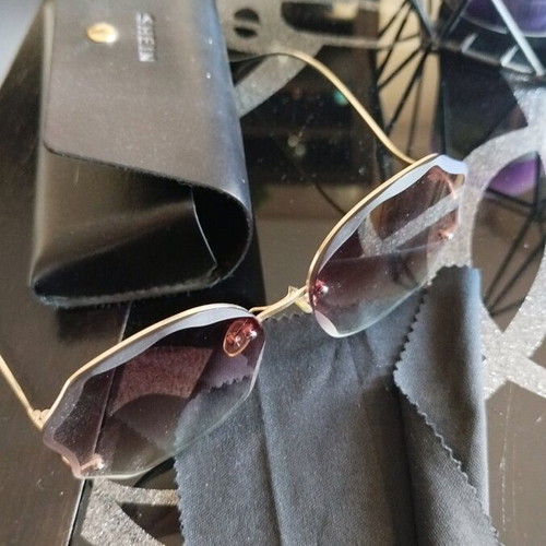 Shein asymmetrical sunglasses like new, beige