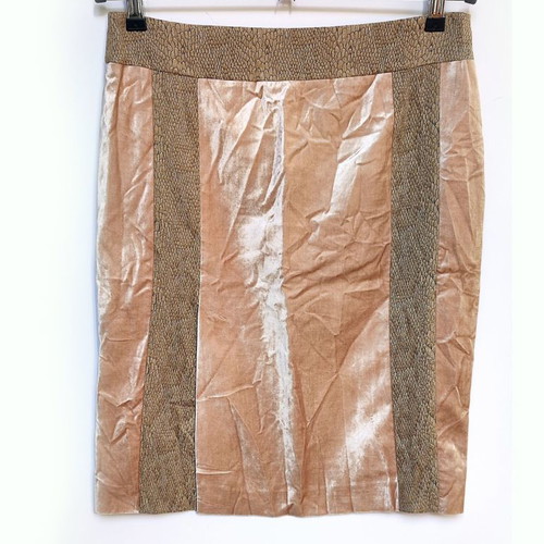 D.EXTERIOR pencil velvet skirt new, size L, pink-beige
