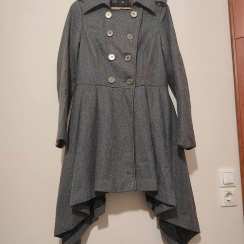 New Look wool coat gray size M/L like new