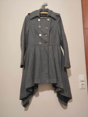 New Look wool coat gray size M/L like new