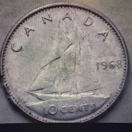 Canada 1968 error coin used