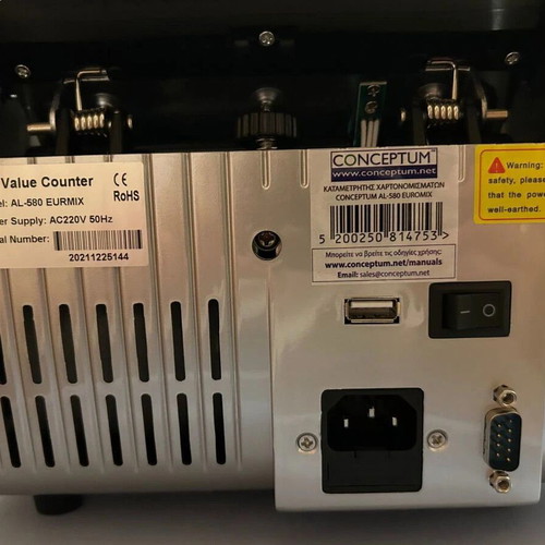 Conceptum AL-580 EURMIX Bill Counter like new with counterfeit detection