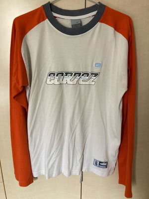 Nike Cortez long sleeve T-shirt used, white and orange, size M