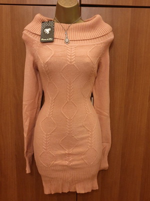 Ladies salmon pink jumper dress new, size small