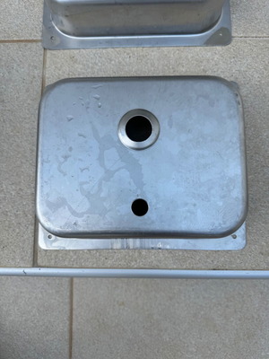 Επίπεδος νεροχύτης inox επαγγελματικός, διάσταση 25,5 x 21,50, καινούργιος