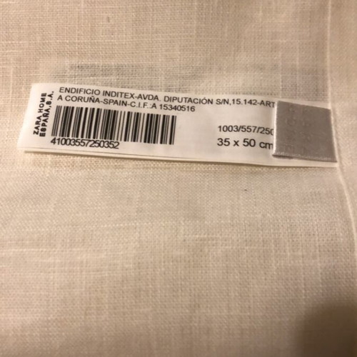 Zara Home linen placemats set of 6 new, broken white color
