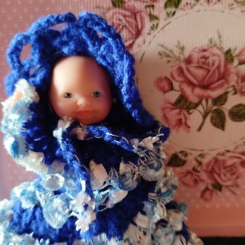 Doll with Handmade Dress and Hat New
