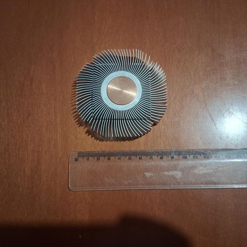 CPU cooler used, aluminum and copper without fan