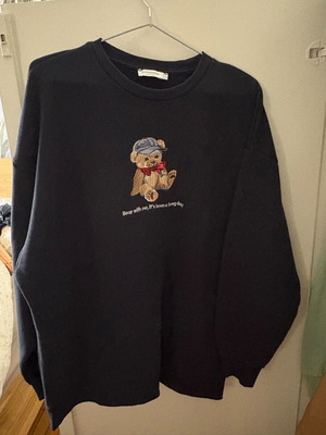 Stradivarius navy blue oversized hoodie size M new
