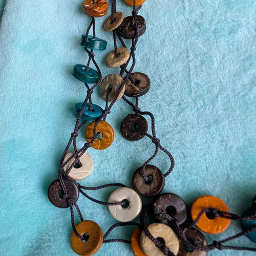 Beaded necklace boho style hand made like new