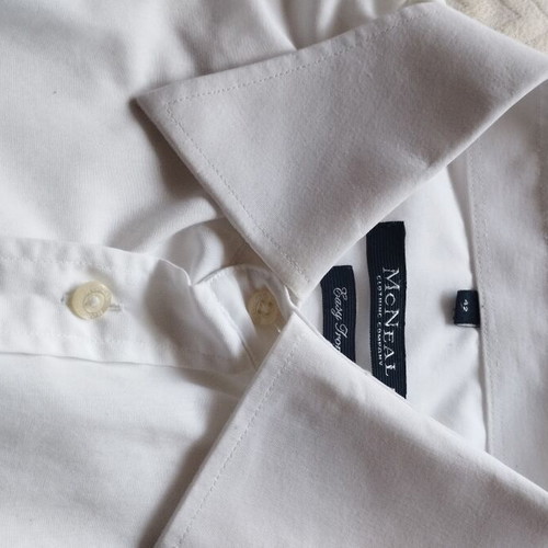 McNeal men's white dress shirt L, regular fit, cotton, easy iron