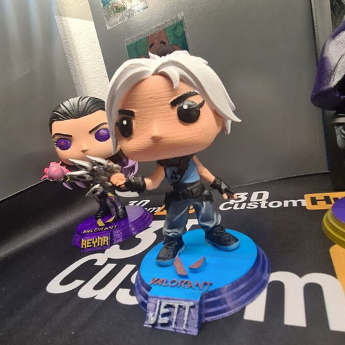 Valorant Chibi Pops used, 3-piece 3D printed set