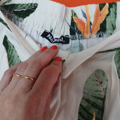 Beige shorts and orange top set