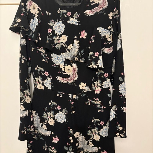Bershka floral dark blue one-piece shorts used size M