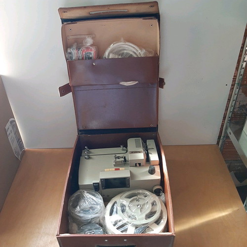 Russian projector used with leather case and film