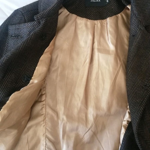 Women's short jacket size S like new, black and brown