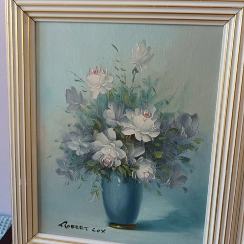 Robert Cox oil paintings used, set of 2, 33x27 cm