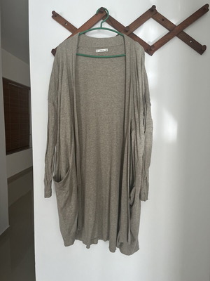 Zara long knitted cardigan beige, like new, size S