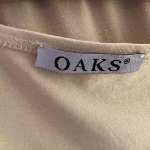 OAKS Twin Set like new beige with blue abstract watercolor motifs M/L