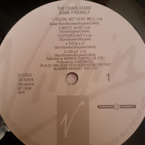 The Charlatans Some Friendly LP album used, original 1990 Greek press