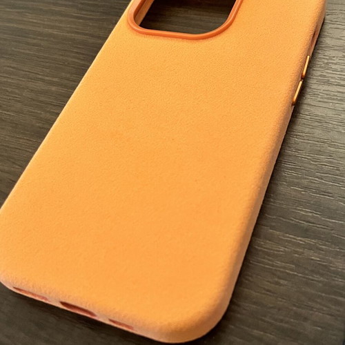 Magsafe Case for iPhone 14 Pro New Orange with Soft Fabric Texture