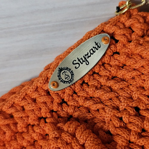 Handmade orange cord bag new