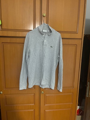 Lacoste Longsleeve Polo shirt, grey, size L