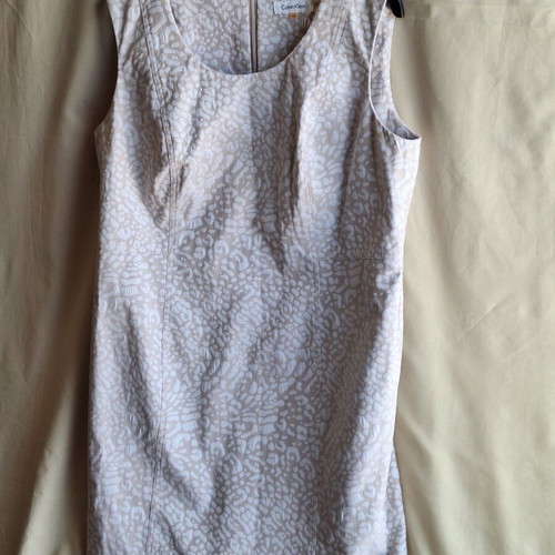 Calvin Klein Embossed Jacquard Mini Dress XL XXL, ecru