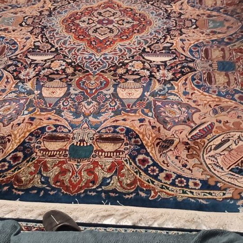 Persian Kashmar Rug Zirhaki Design like new, 5-6m2 wool