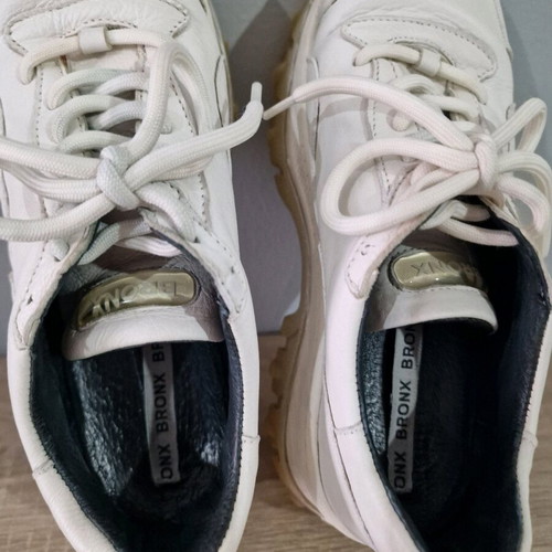 Bronx leather sneakers used, size 38, white