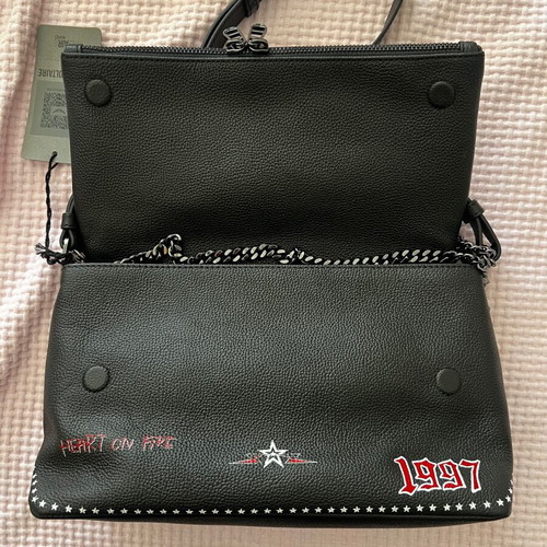 Zadig Voltaire Punk Grained Leather Shoulder Bag New With Tags