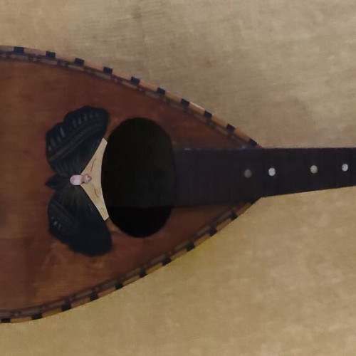 Antique wooden mandolin used, circa 1920s