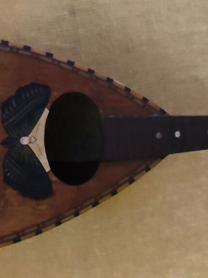 Antique wooden mandolin used, circa 1920s