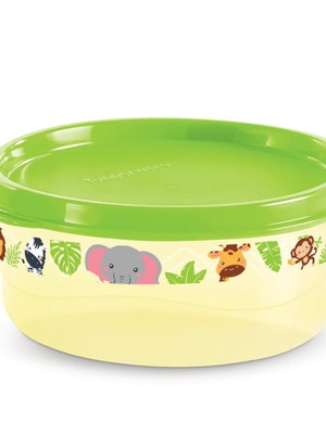 Bebe Tupperware set of 2, new, includes bowl and silicone cup with lids